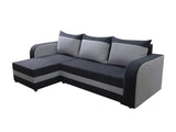 ECKSOFA BETT ALEXA ROT/SCHWARZ 238cm universal RECHTE/LINKE ECKE / SCHAUM