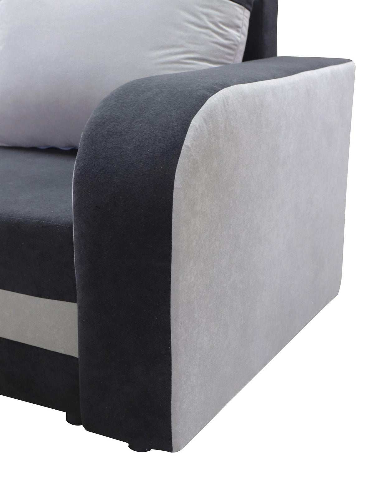 ECKSOFA BETT ALEXA SCHWARZ / ROT 238cm universal RECHTE/LINKE ECKE / SCHAUM