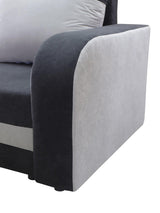 ECKSOFA BETT ALEXA SCHWARZ / ROT 238cm universal RECHTE/LINKE ECKE / SCHAUM