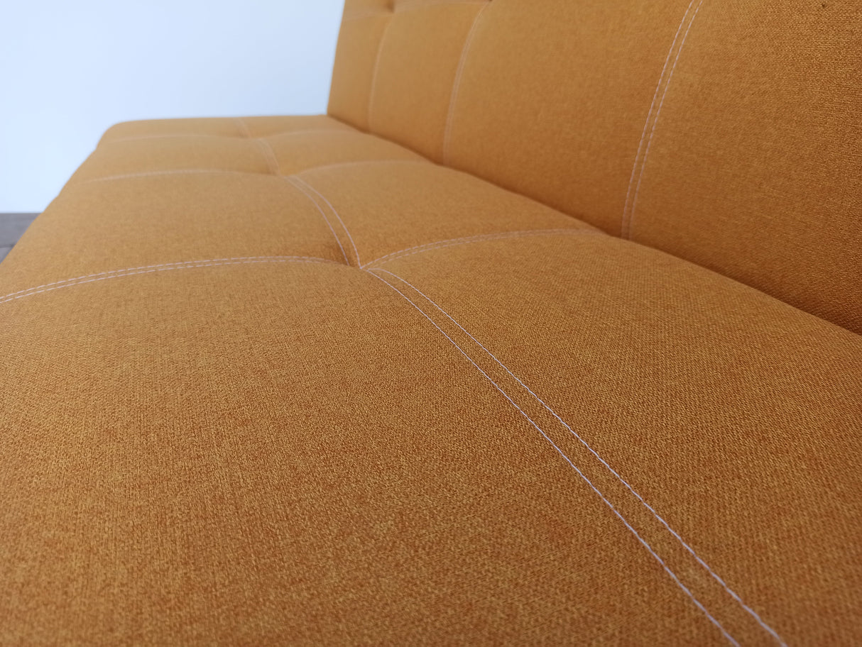 Slaapbank Axel 195cm Twist 10 Geel / Veren + Schuim