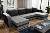 ECKSOFA BETT ALEXA U-FORM 304CM / SCHAUMSTOFF