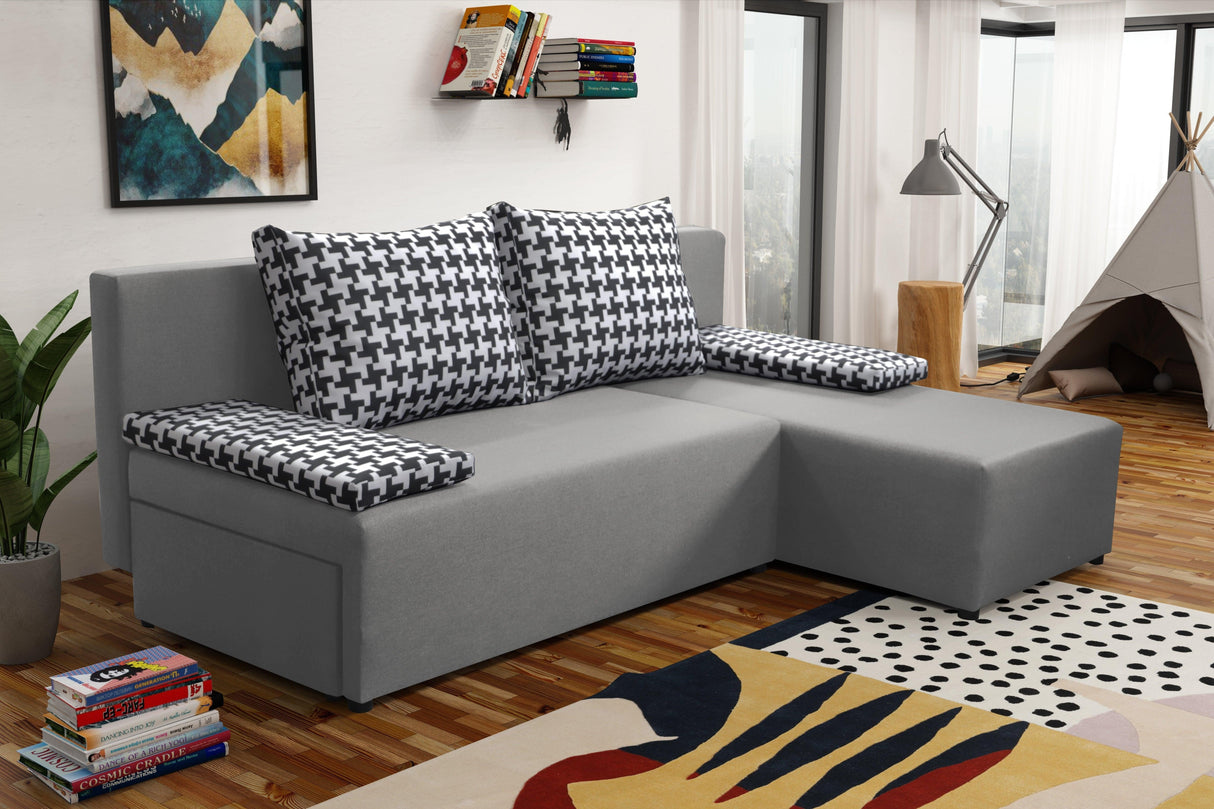 KLEINES ECKSOFA BETT TOM 201CM MALMO 90 UNIVERSAL RECHTE/LINKE ECKE / SCHAUMSTOFF