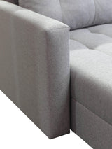 ECKSOFA BETT BRIAN 222CM + STAURAUM HOCKER / OTTOMANE MALMÖ 90 UNIVERSAL RECHTE/LINKE ECKE