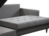 ECKSOFA BETT BRIAN 222CM + STAURAUM HOCKER / OTTOMANE MALMÖ 90 UNIVERSAL RECHTE/LINKE ECKE