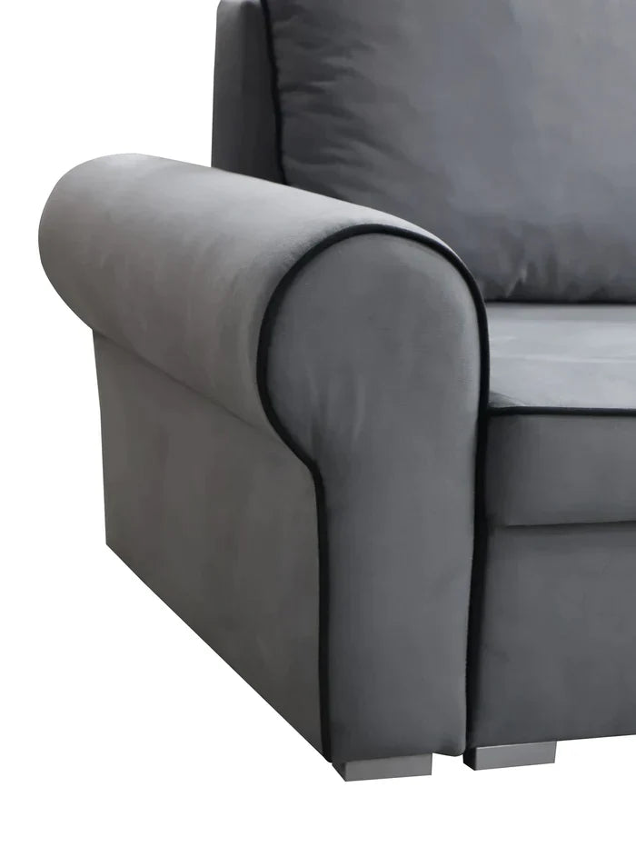 UNIVERSAL ECKSOFA BETT LORD 244cm 2X STAURAUM 35+16 / SCHAUM