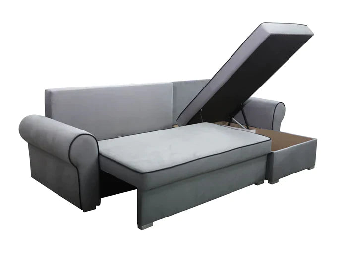UNIVERSAL ECKSOFA BETT LORD 244cm 2X STAURAUM 35+16 / SCHAUM