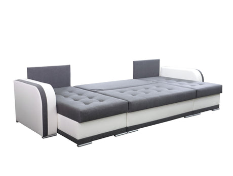 ECKSOFA BETT DINA U-FORM 308CM 3X STAURAUM AUSWAHL DER FARBE / BONELLFEDERN + SCHAUMSTOFF