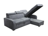UNIVERSAL CORNER SOFA BED ASTEE 235CM ASTI7 EASY CLEAN FABRIC ADJUSTABLE HEADREST / SPRINGS + FOAM