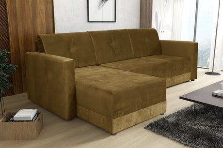 ECKSOFA BETT TEXAS 222CM UNIVERSAL RECHTE/LINKE ECKE AUSWAHL VON 15 FARBEN / SCHAUMSTOFF