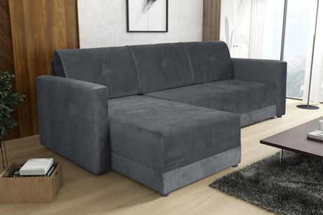 ECKSOFA BETT TEXAS 222CM UNIVERSAL RECHTE/LINKE ECKE AUSWAHL VON 15 FARBEN / SCHAUMSTOFF
