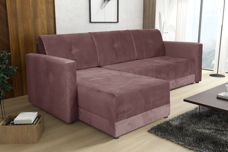 ECKSOFA BETT TEXAS 222CM UNIVERSAL RECHTE/LINKE ECKE AUSWAHL VON 15 FARBEN / SCHAUMSTOFF