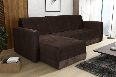 ECKSOFA BETT TEXAS 222CM UNIVERSAL RECHTE/LINKE ECKE AUSWAHL VON 15 FARBEN / SCHAUMSTOFF