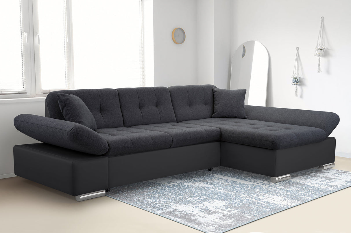 ECKSOFA BETT TOKYO 278cm TATUM 283 / SOFT 11 / FEDERN + SCHAUM