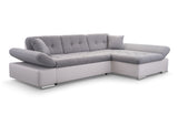 ECKSOFA BETT TOKYO GRAU/WEISS 278cm TATUM 279 / SOFT 17 / FEDERN + SCHAUM