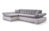 ECKSOFA BETT TOKYO GRAU/WEISS 278cm TATUM 279 / SOFT 17 / FEDERN + SCHAUM