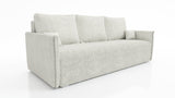 NIEUW! Slaapbank BIANCA 207CM BONELL VEREN + SCHUIM BOUCLE STOF / KLEURKEUZE