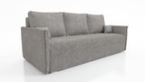 NIEUW! Slaapbank BIANCA 207CM BONELL VEREN + SCHUIM BOUCLE STOF / KLEURKEUZE