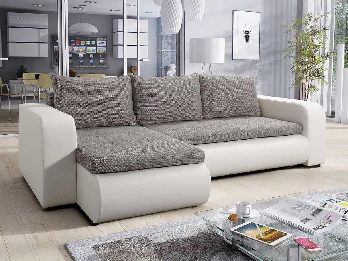 ECKSOFA BETT NIKO LAWA 5 / SOFT 17 238CM / FEDERN + SCHAUM