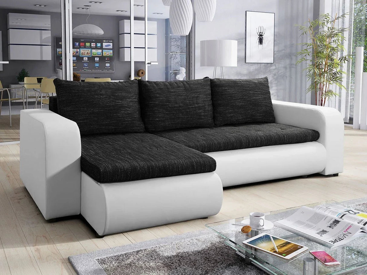 ECKSOFA BETT NIKO LAWA 6 / SOFT 17 238CM / FEDERN + SCHAUM