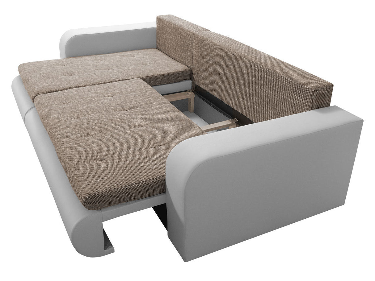 ECKSOFA BETT NIKO LAWA 5 / SOFT 11 238CM / FEDERN + SCHAUM