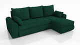 UNIVERSAL ECKSOFA BETT ECO 240CM GRÜN KRONOS 19 2X STAURAUM