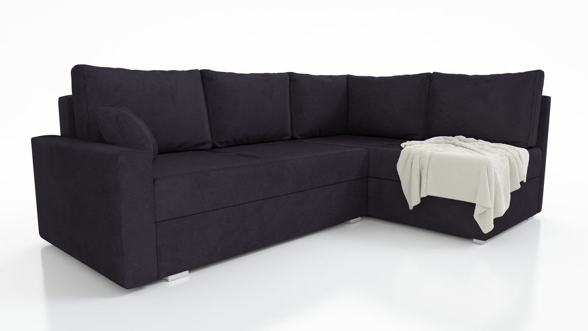 ECKSOFA BETT FINO 228CM + PASSENDER HOCKER / FEDERN + SCHAUMSTOFF