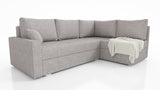 ECKSOFA BETT FINO 228CM + PASSENDER HOCKER / FEDERN + SCHAUMSTOFF