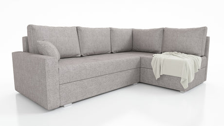 ECKSOFA BETT FINO 228CM + PASSENDER HOCKER / FEDERN + SCHAUMSTOFF