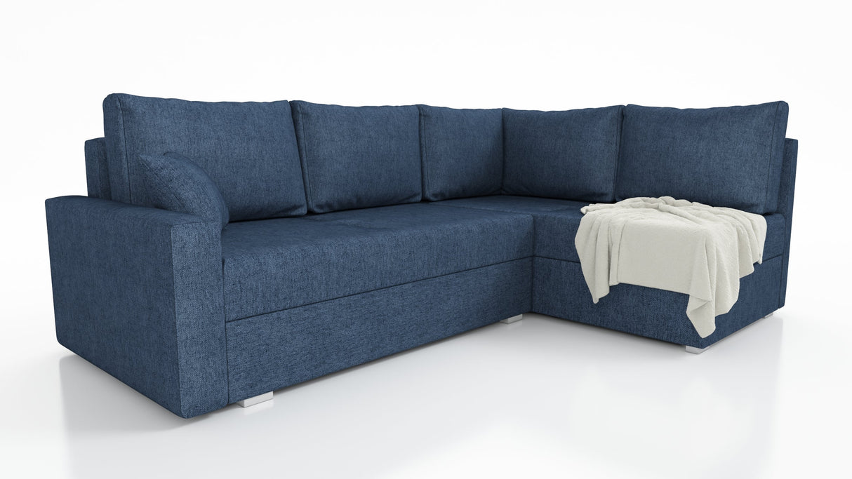 ECKSOFA BETT FINO 228CM + PASSENDER HOCKER / FEDERN + SCHAUMSTOFF