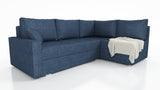 ECKSOFA BETT FINO 228CM + PASSENDER HOCKER / FEDERN + SCHAUMSTOFF