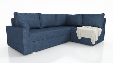 ECKSOFA BETT FINO 228CM + PASSENDER HOCKER / FEDERN + SCHAUMSTOFF