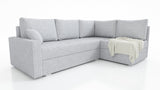 ECKSOFA BETT FINO 228CM + PASSENDER HOCKER / FEDERN + SCHAUMSTOFF