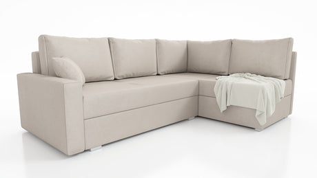 ECKSOFA BETT FINO 228CM + PASSENDER HOCKER / FEDERN + SCHAUMSTOFF