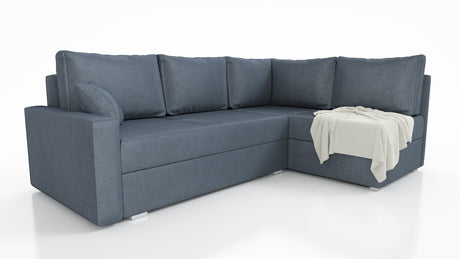 ECKSOFA BETT FINO 228CM + PASSENDER HOCKER / FEDERN + SCHAUMSTOFF