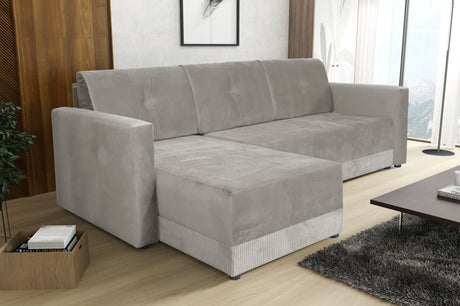 ECKSOFA BETT TEXAS 222CM UNIVERSAL RECHTE/LINKE ECKE AUSWAHL VON 15 FARBEN / SCHAUMSTOFF