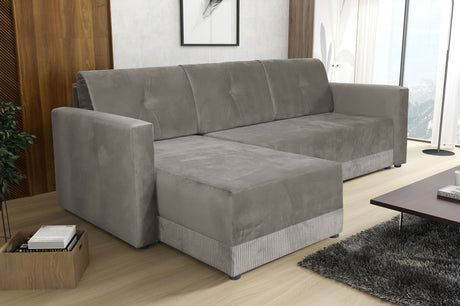 ECKSOFA BETT TEXAS 222CM UNIVERSAL RECHTE/LINKE ECKE AUSWAHL VON 15 FARBEN / SCHAUMSTOFF