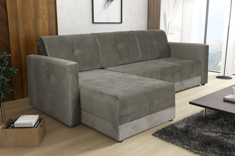 ECKSOFA BETT TEXAS 222CM UNIVERSAL RECHTE/LINKE ECKE AUSWAHL VON 15 FARBEN / SCHAUMSTOFF