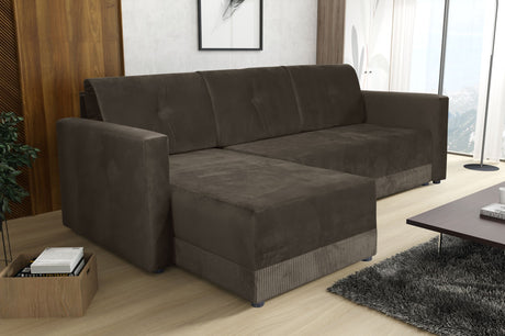 ECKSOFA BETT TEXAS 222CM UNIVERSAL RECHTE/LINKE ECKE AUSWAHL VON 15 FARBEN / SCHAUMSTOFF