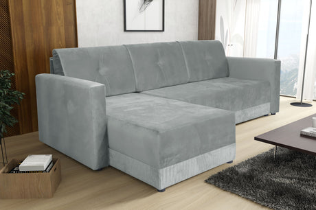 ECKSOFA BETT TEXAS 222CM UNIVERSAL RECHTE/LINKE ECKE AUSWAHL VON 15 FARBEN / SCHAUMSTOFF