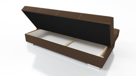SOFA BETT AXEL 195CM SAWANA 16 BRAUN / FEDERN + SCHAUM