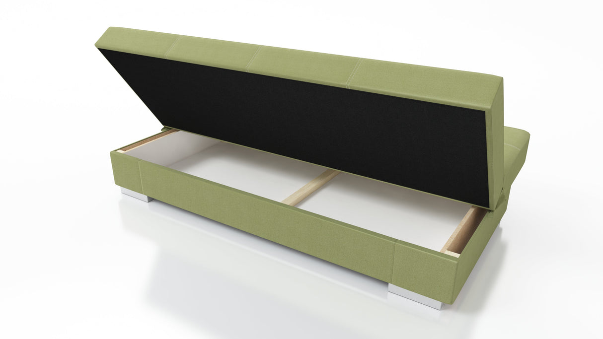 Slaapbank Axel 195cm Twist 10 Geel / Veren + Schuim