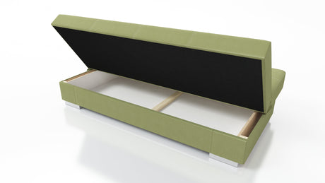 SOFA BETT AXEL 195CM TWIST 10 GELB / FEDERN + SCHAUM