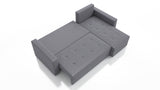 UNIWERSALNA ROZKŁADANA SOFA NAROŻNA LOTUS 229CM ŻÓŁTA KRONOS 01 2X MIEJSCE DO PRZECHOWYWANIA / PIANKA 2X MIEJSCE DO PRZECHOWYWANIA