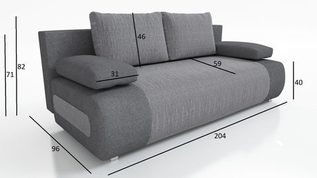 NEU!! SCHLAFSOFA MIA 204CM POSO 100 PAROS 02