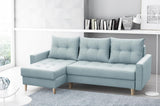 ECKSOFA BETT BRIAN 222x140CM 2X STAURAUM  Universal  ECKE RECHTS/LINKS  / BONELLFEDERN + SCHAUMSTOFF