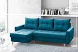 ECKSOFA BETT BRIAN 222x140CM 2X STAURAUM  Universal  ECKE RECHTS/LINKS  / BONELLFEDERN + SCHAUMSTOFF