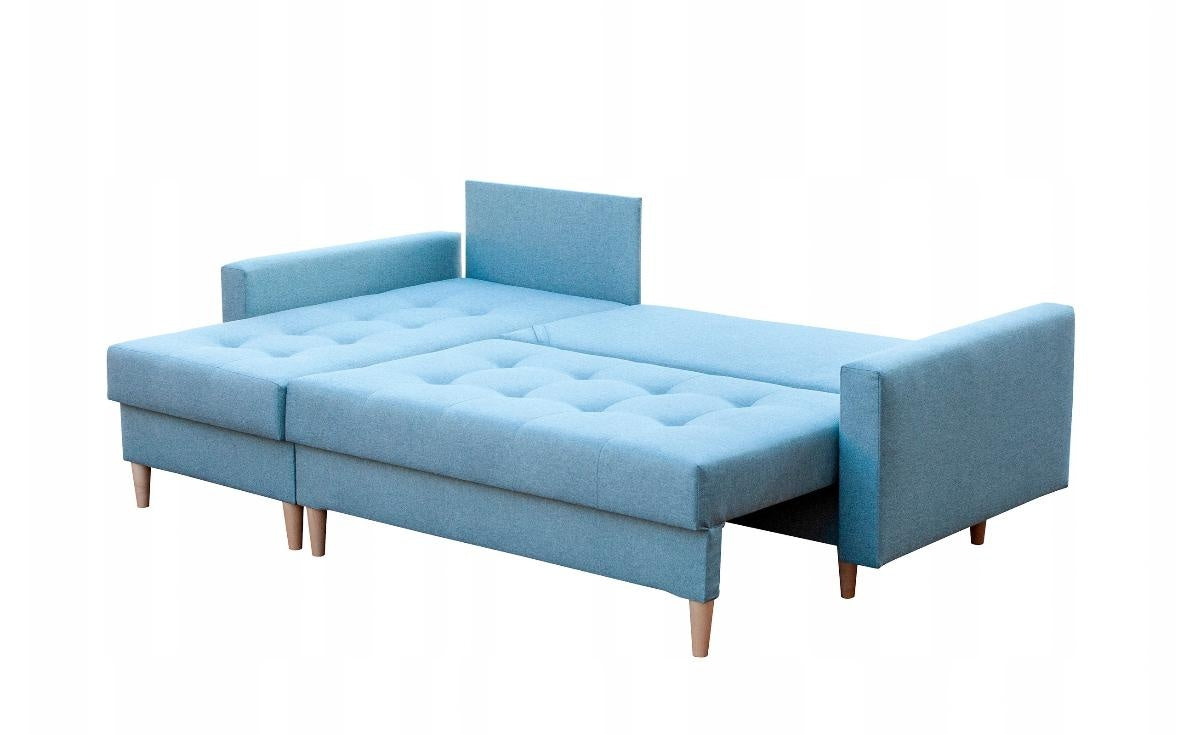 ECKSOFA BETT BRIAN 222x140CM 2X STAURAUM  Universal  ECKE RECHTS/LINKS  / BONELLFEDERN + SCHAUMSTOFF