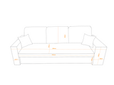 Slaapbank Bali 236cm / Bonell-veren + schuim
