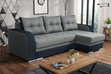 ECKSOFA BETT SAM TWIST 19 / 20 236CM 2X STAURAUM universal RECHTE/LINKE ECKE / BONELLFEDERN + SCHAUMSTOFF