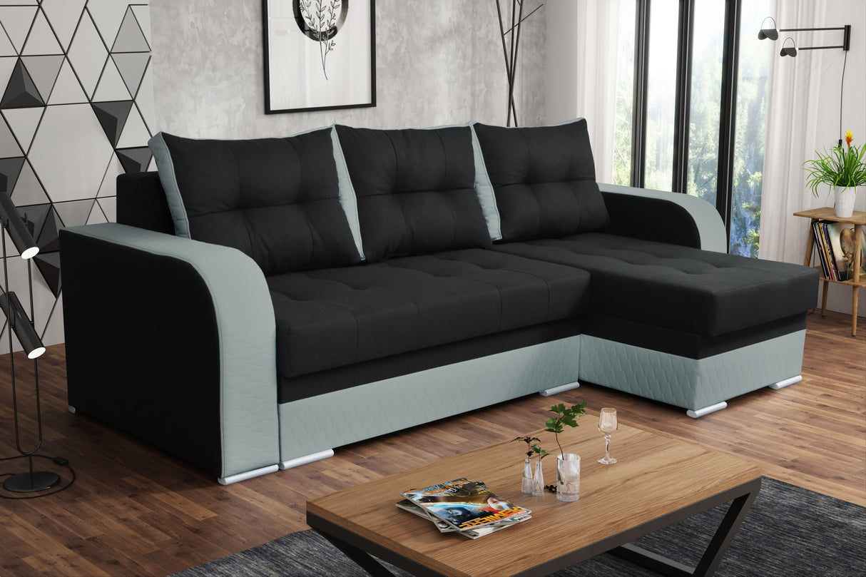 ECKSOFA BETT SAM TWIST 23 / 1132 236CM 2X STAURAUM universal RECHTE/LINKE ECKE / BONELLFEDERN + SCHAUM